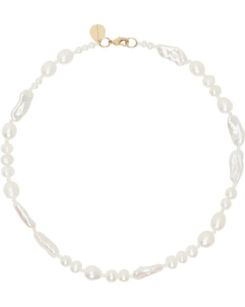 Simone Rocha White Legato Pearl Necklace Pearl