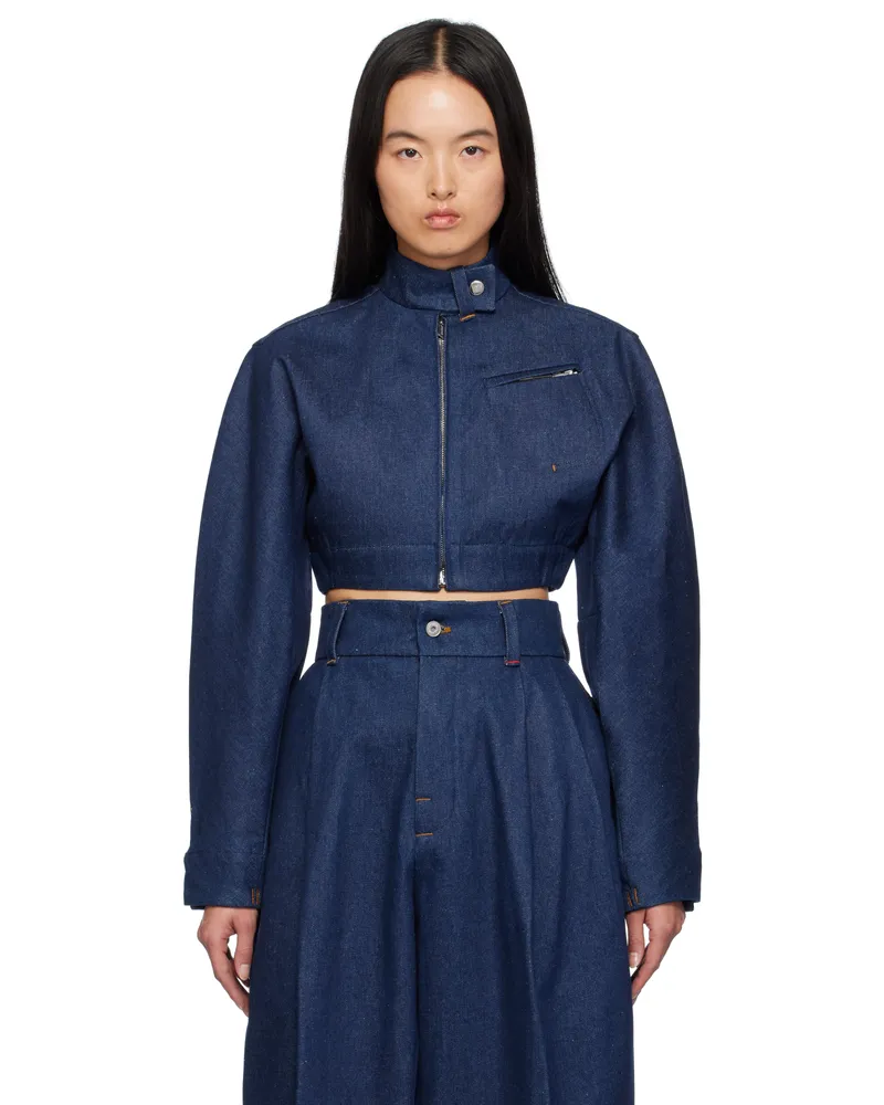 Jacquemus Navy La Casa 'The Cabrio denim de-Nîmes' Denim Jacket 380