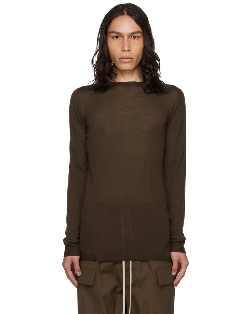 Rick Owens Brown Biker Level Sweater 04