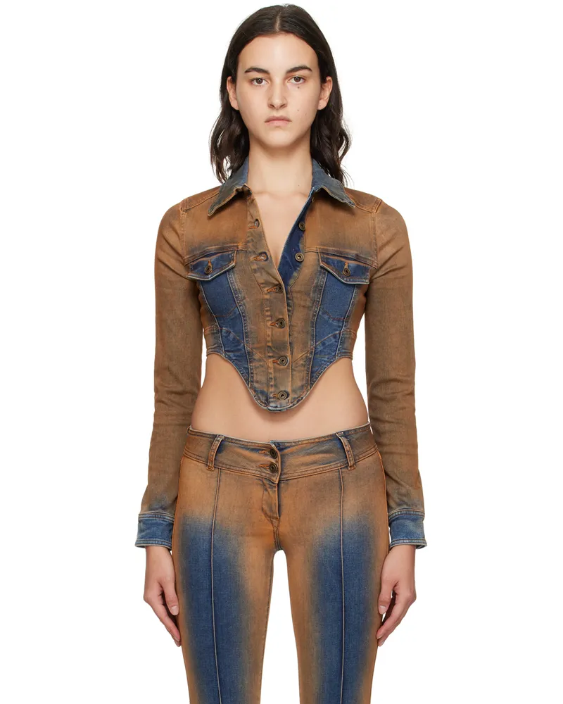 Charlotte Knowles Brown Harley Denim Jacket Trainwreck