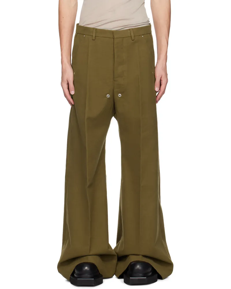 Rick Owens Khaki Tailored Bela Trousers 35