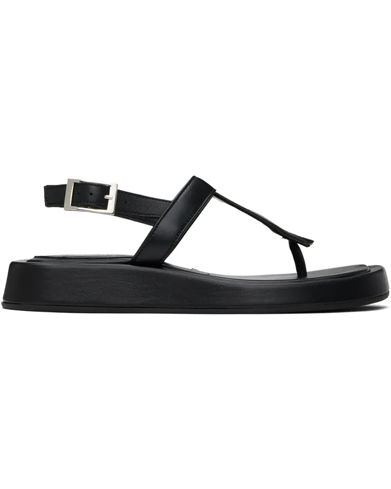 Gia Borghini Black Lizette Sandals 5000