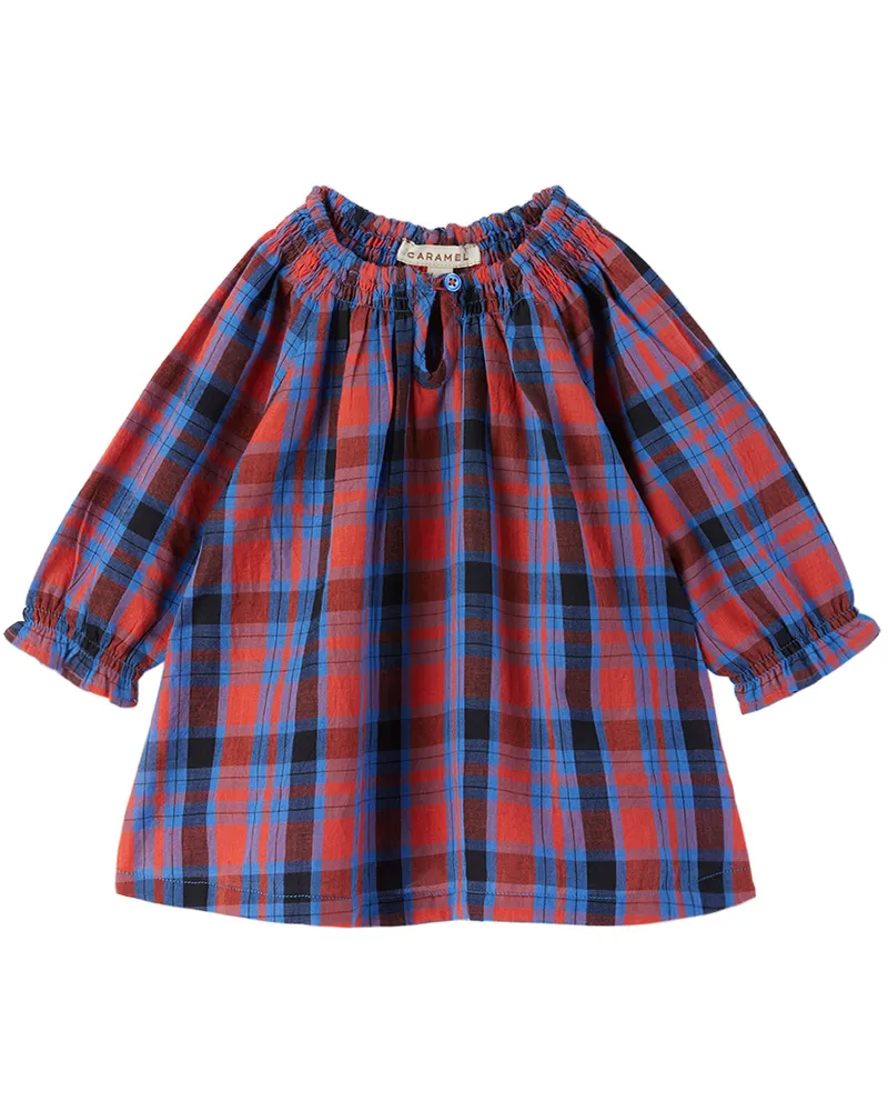 Caramel Baby & Child Baby Red & Blue Arowana Dress Red