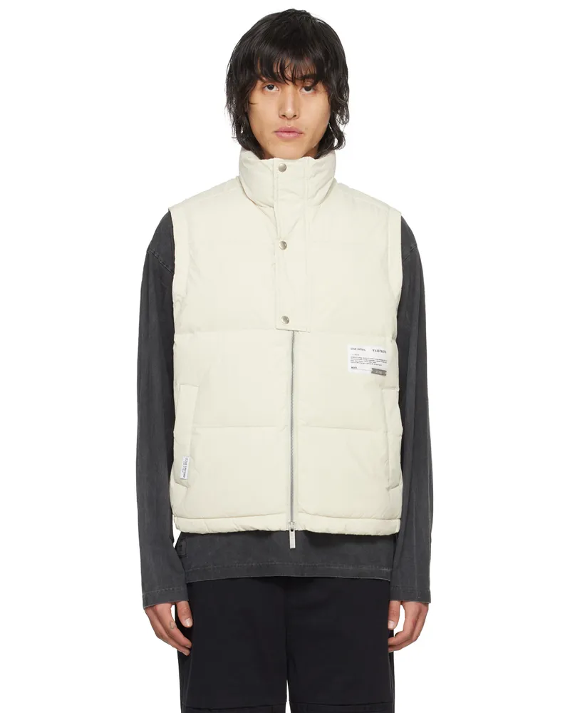 Izzue Off-White Patch Down Vest Gyr