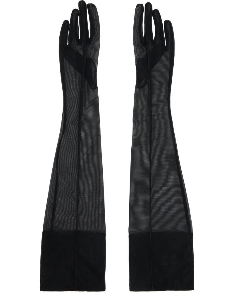 Thierry Mugler Black Sheer Gloves 1999