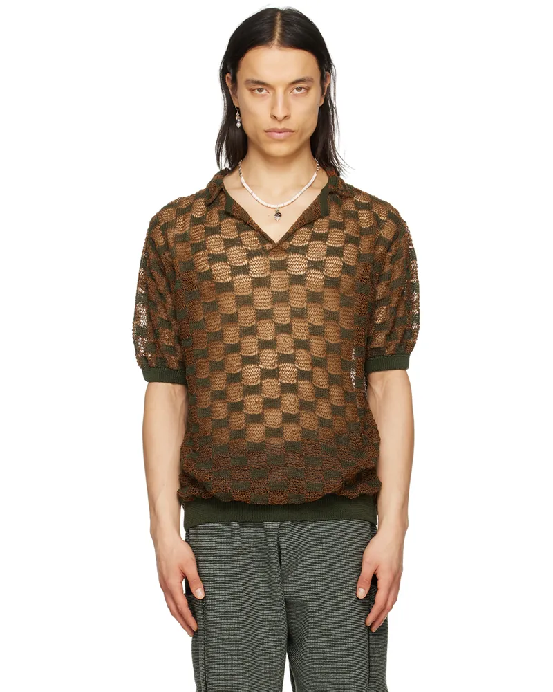 Isa Boulder SSENSE Exclusive Brown & Green Polo Bricks