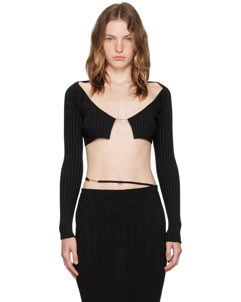 Jacquemus Black Les Classiques 'La maille Pralù' Cardigan 990