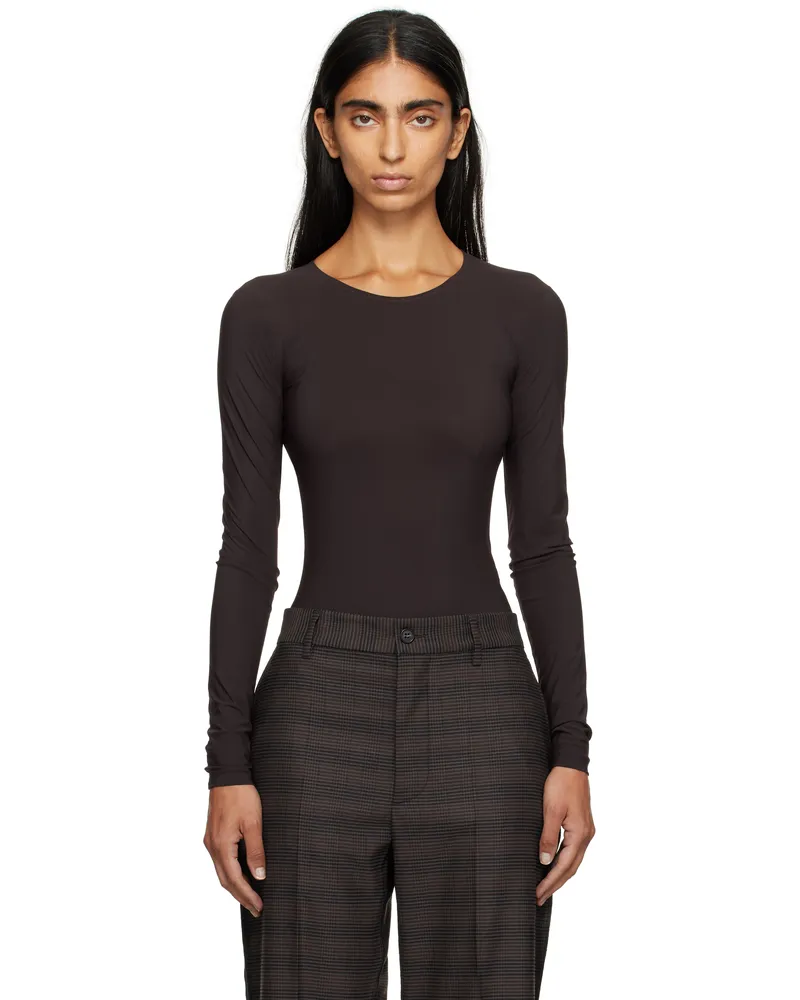 Maison Margiela Brown Jersey Bodysuit 143