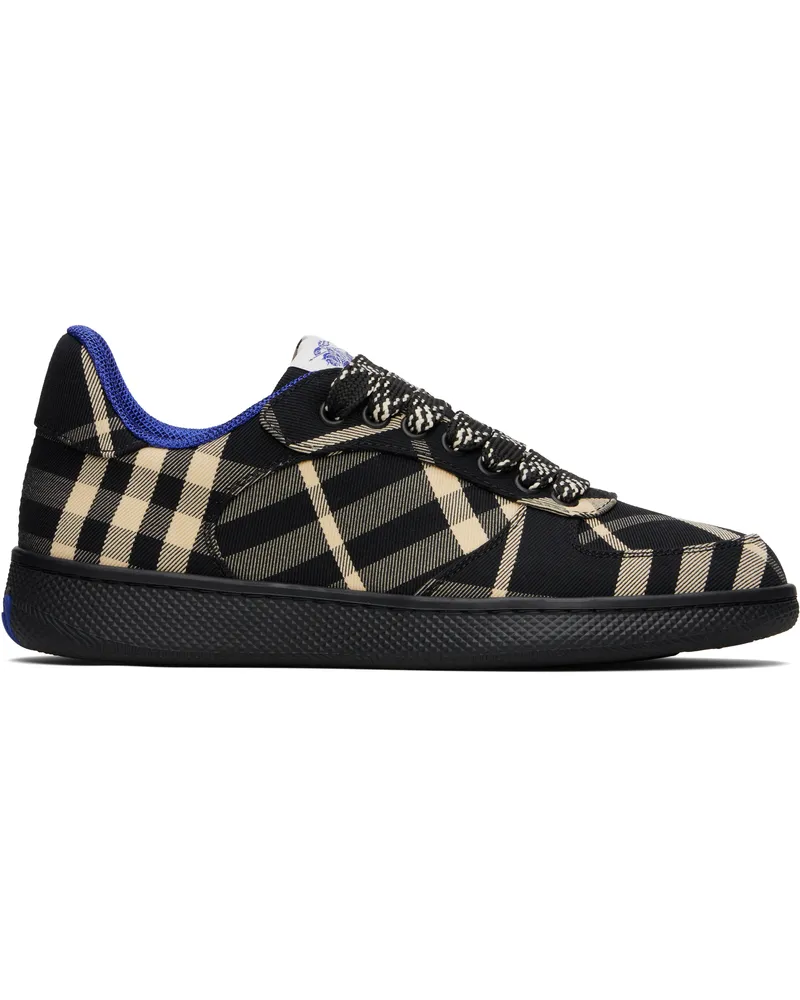 Burberry Black & Beige Check Terrace Sneakers Black