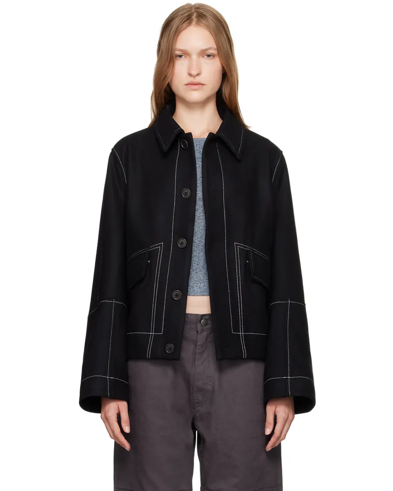 Henrik Vibskov Black Dusk Wool Jacket Black