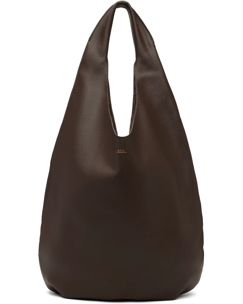 A.P.C. Brown 'Le Neige' Tote Cav