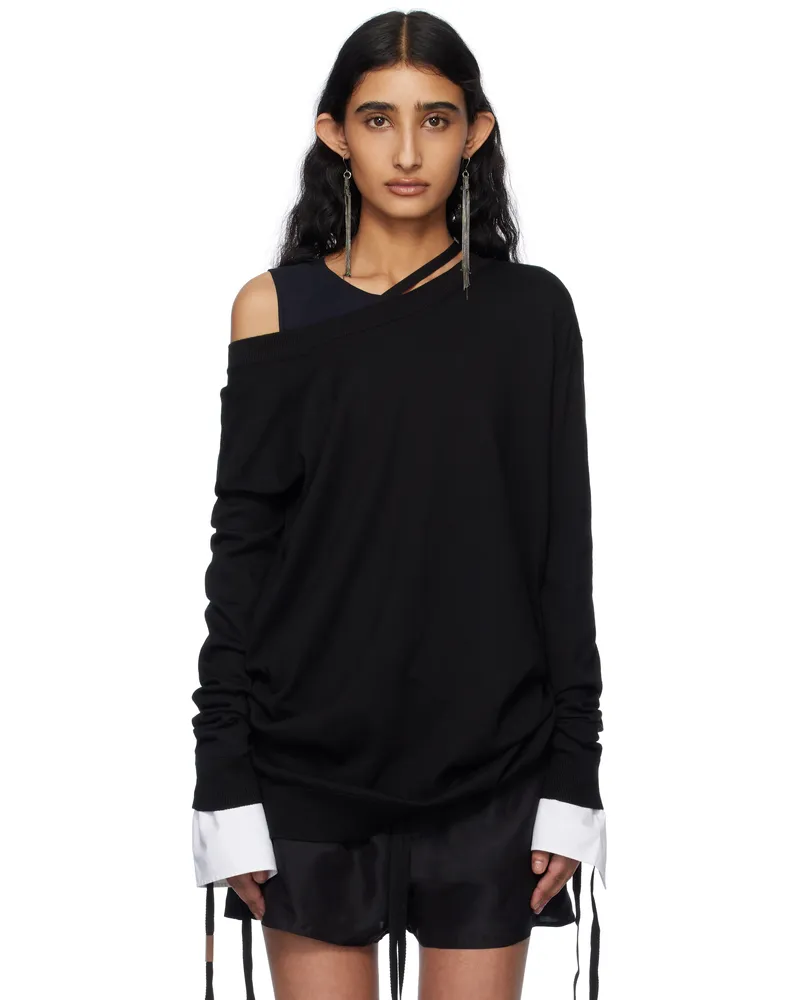 Ann Demeulemeester Black Helle High-Comfort Sweater 099