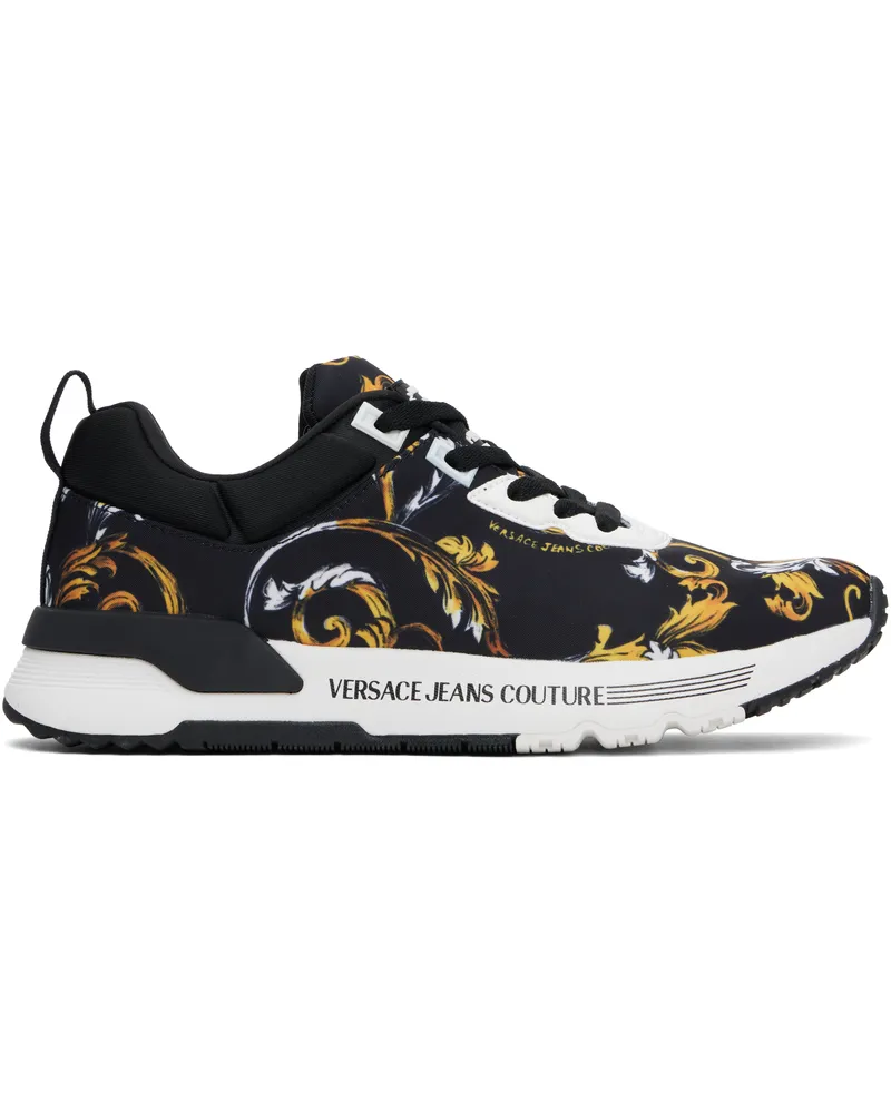 Versace Jeans Black & Gold Dynamic Sneakers Eg89-black