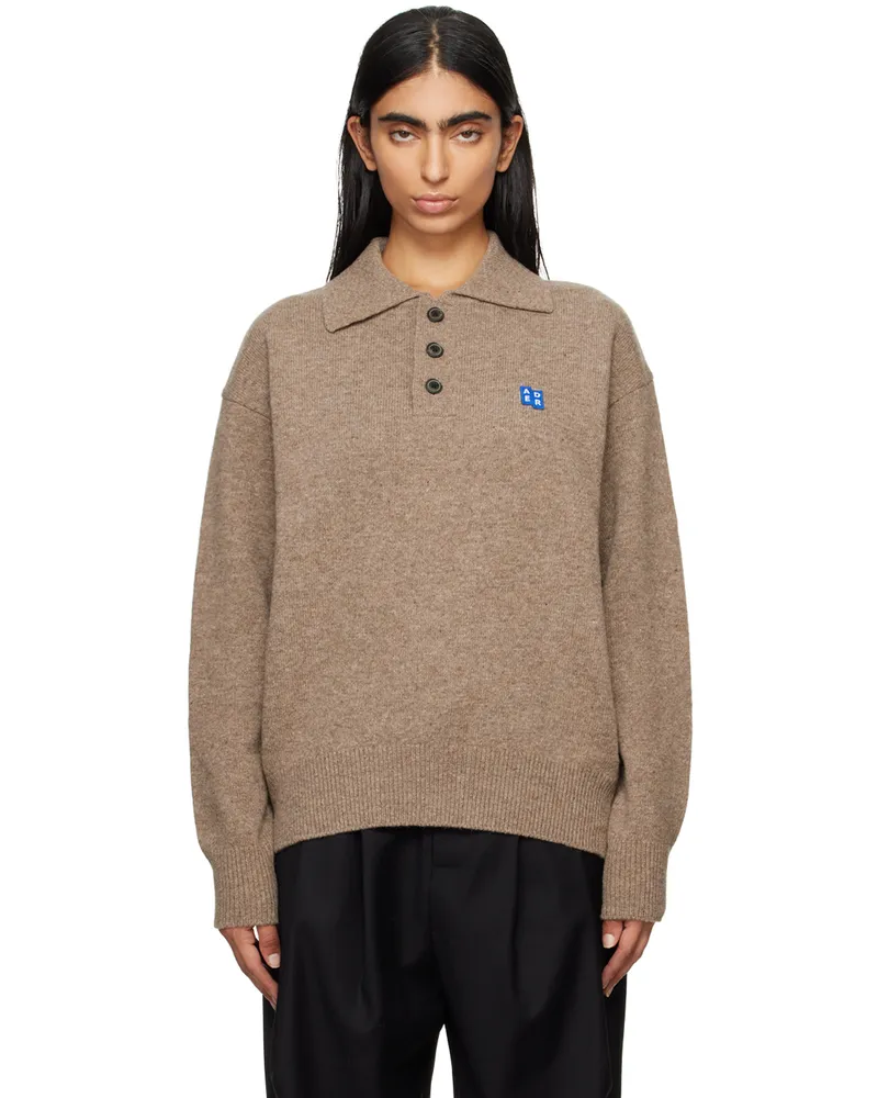 Adererror Beige TRS Tag Knit 02 Polo Beige