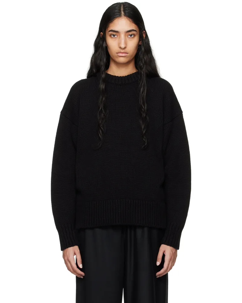The Row Black Ophelia Sweater Blk