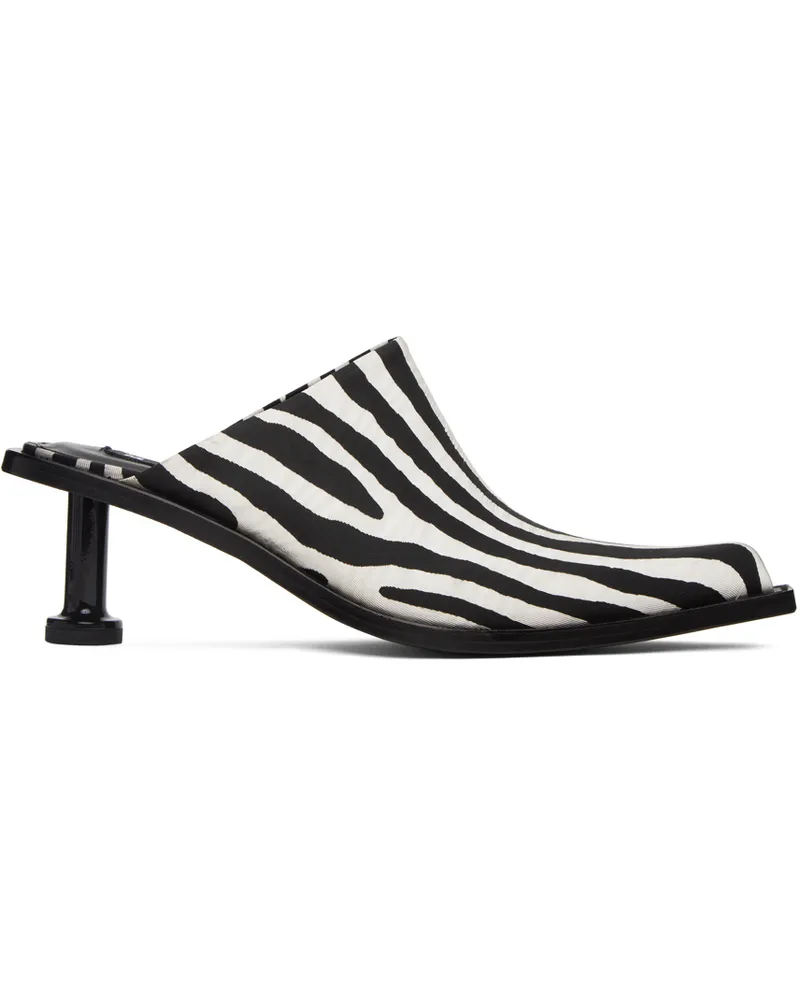 Simon Miller Black & White Bandi Mules Zebra