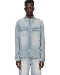 Courrèges Blue Western Denim Shirt Ltwash