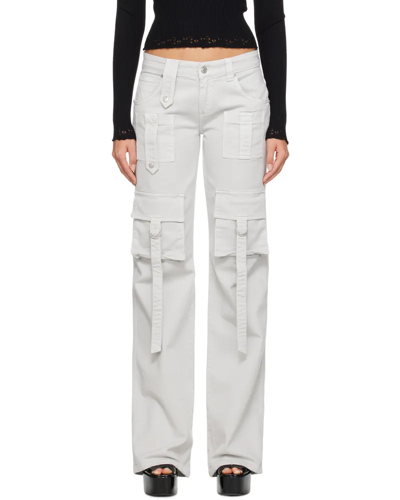 Blumarine Gray Cinch Strap Cargo Pants N0901