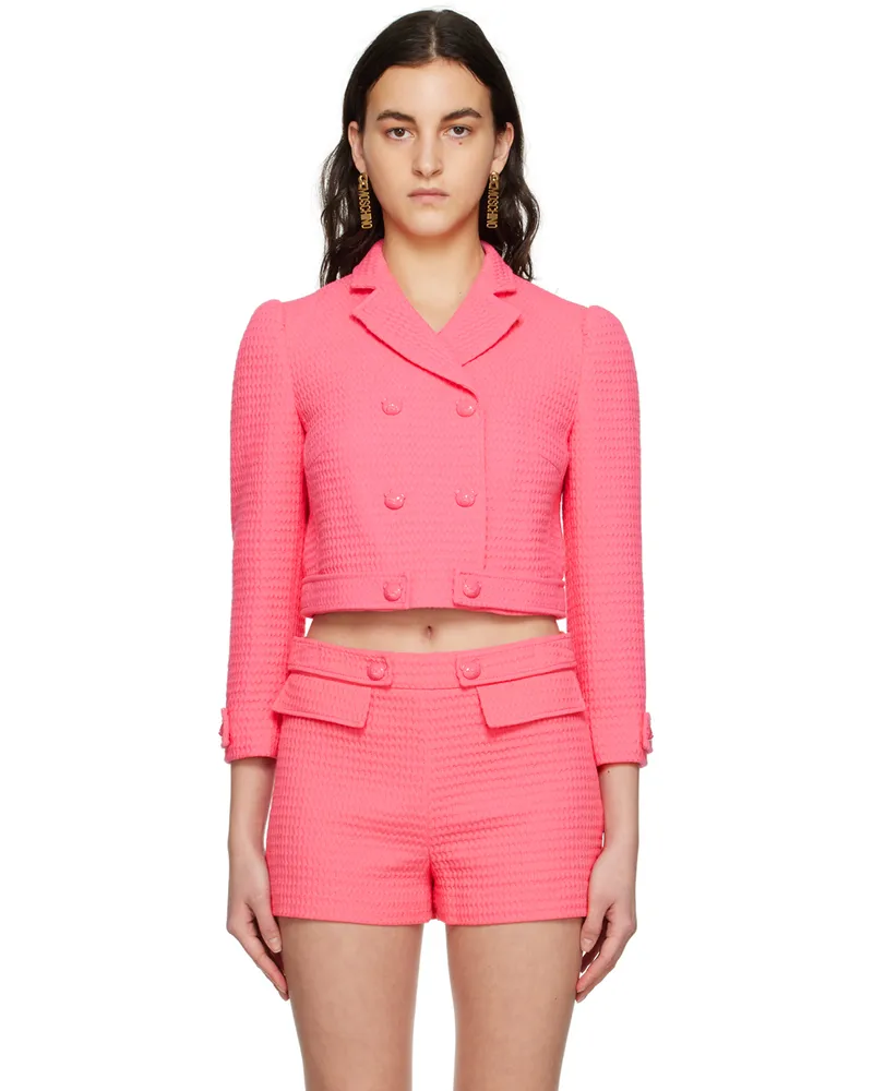 Moschino Pink Teddy Jacket A0205