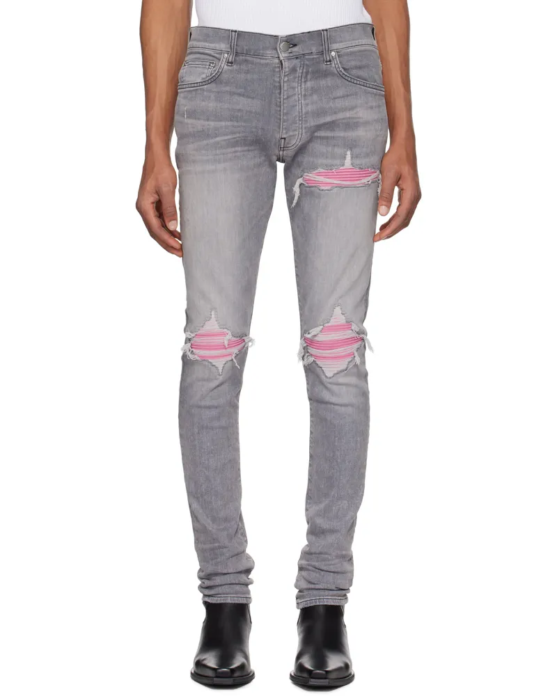 Amiri Gray Ultrasuede MX1 Jeans Concrete