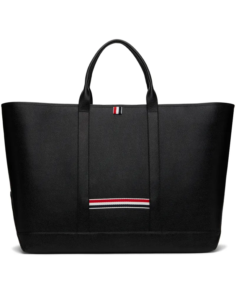 Thom Browne Black Oversized Tool Tote 001