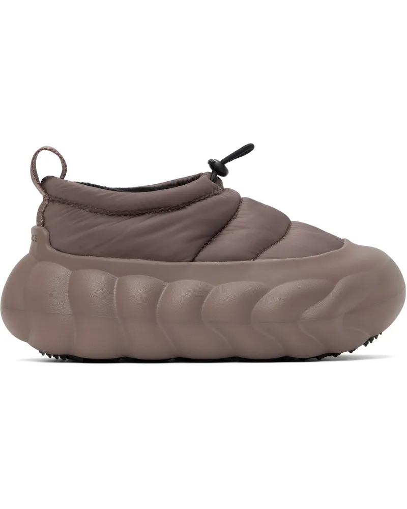 Crocs Brown Overpuff Shorty Loafers Truffle