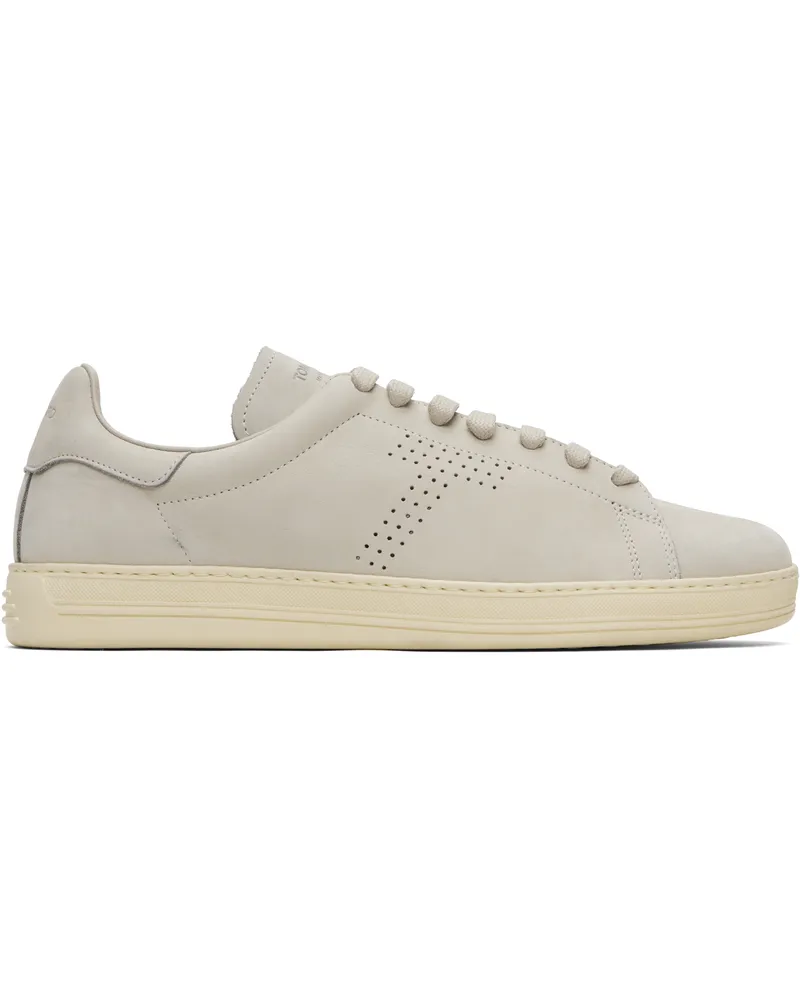 Tom Ford Gray Nubuck Warwick Sneakers 3gw07clay