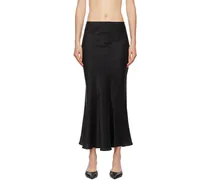 Black Splice Maxi Skirt