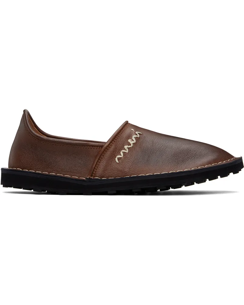 Marni Brown 'Marni' Symbol Loafers 00m29