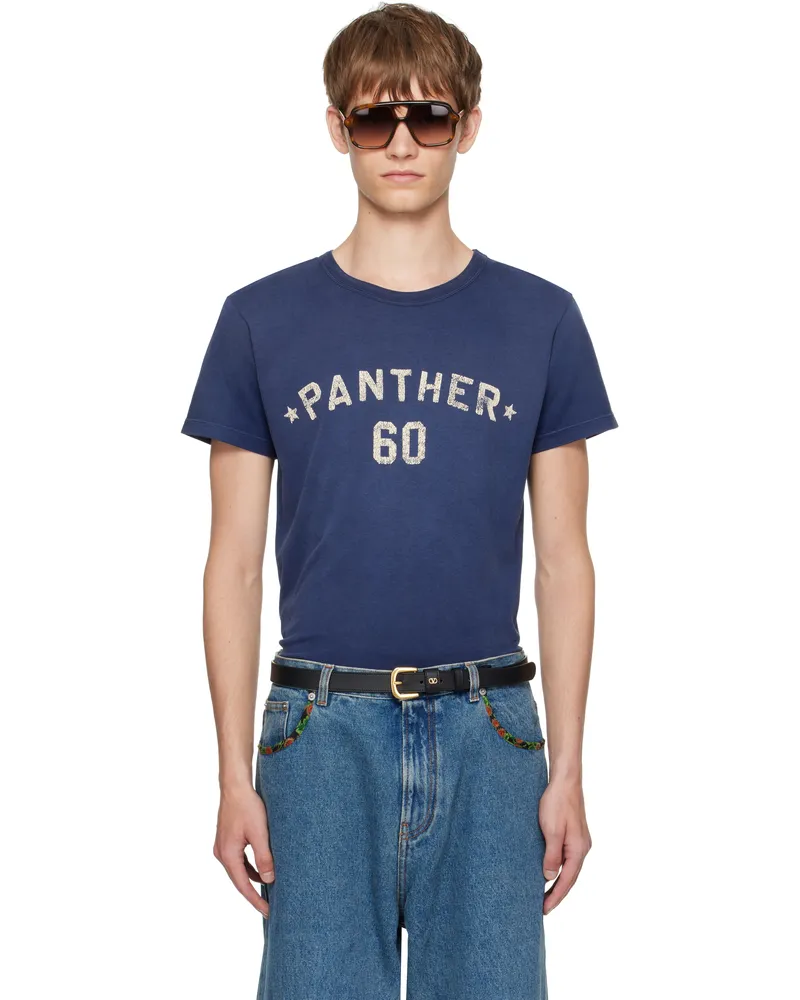 Valentino Garavani Navy 'Chez Valentino' T-shirt Aew