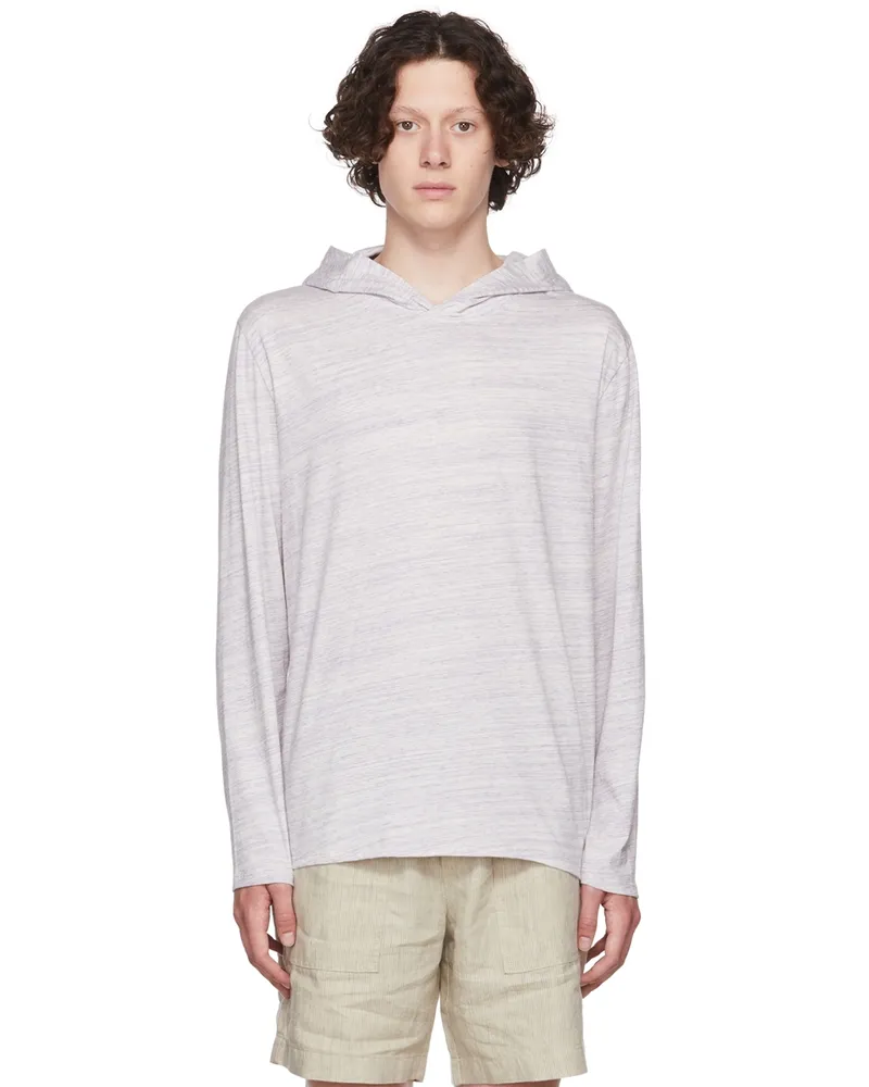 Vince Purple Cotton Hoodie Pale