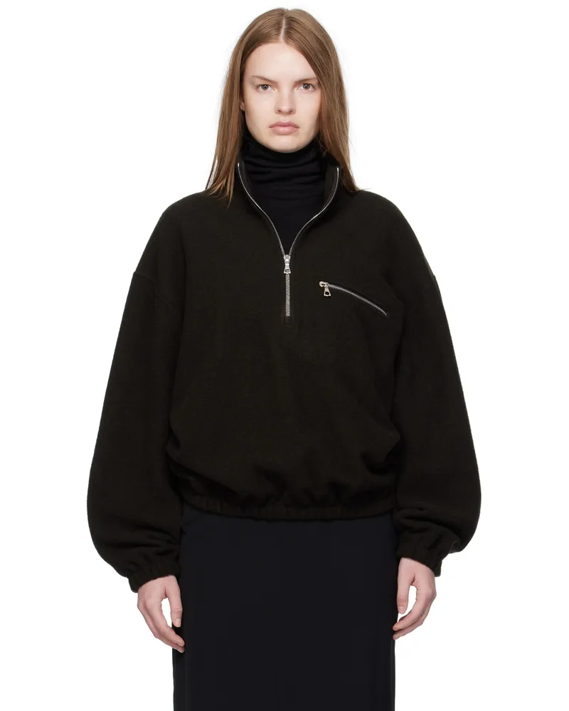 Rier Green Fleece Sweater Tourbe