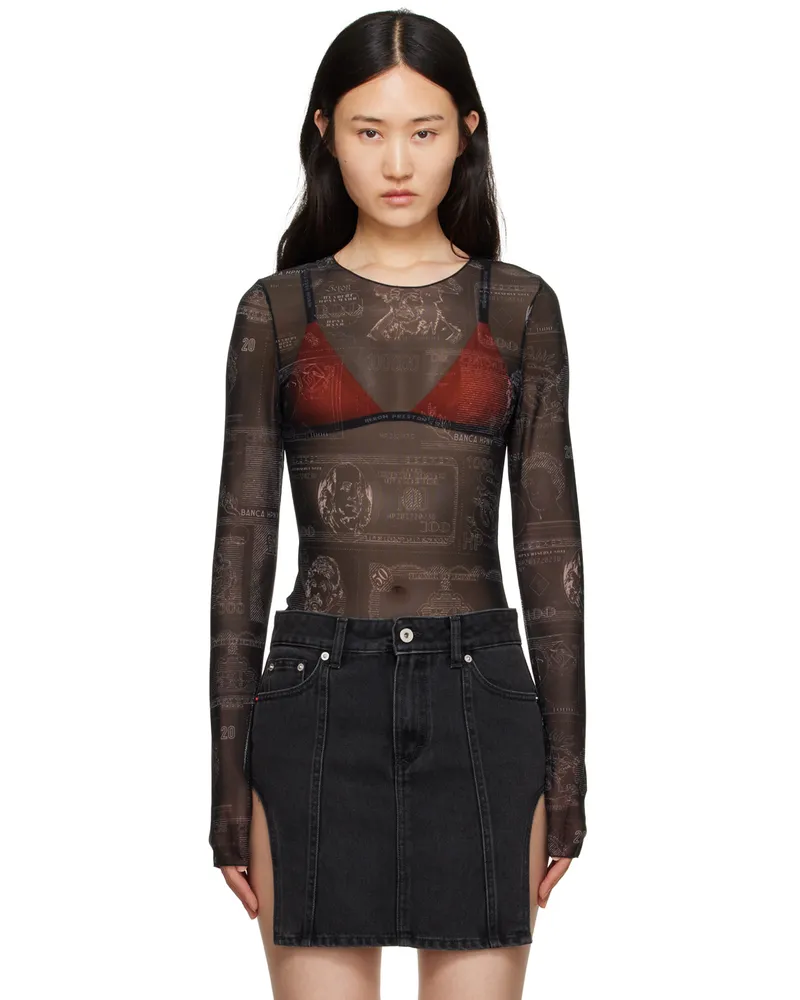 Heron Preston Black HP Currencies Bodysuit Black