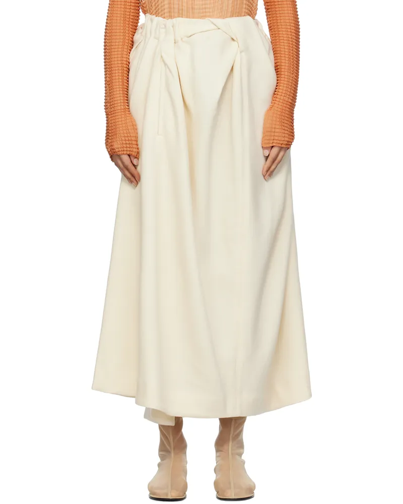 Issey Miyake Off-White Entwine Maxi Skirt 06
