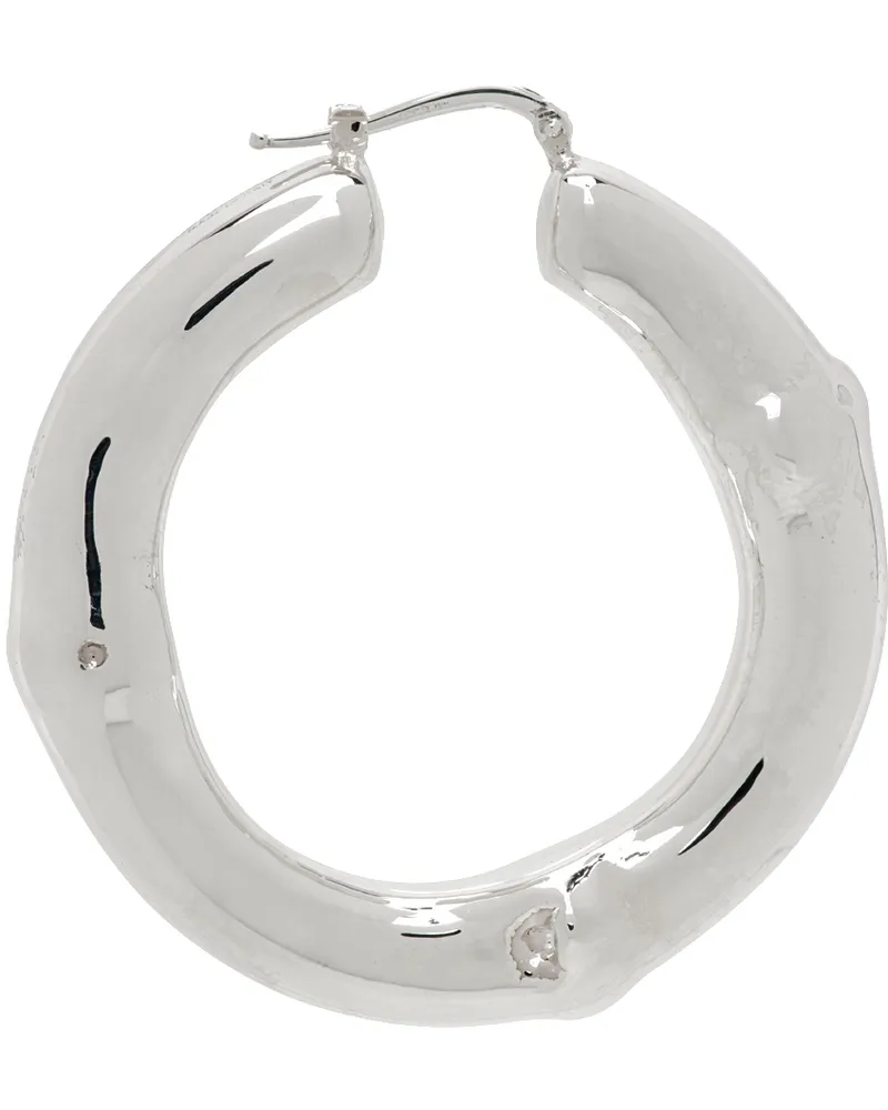 Jil Sander Silver Hoop Single Earring 45