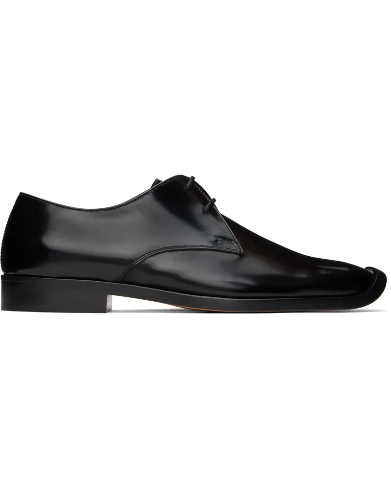 Bottega Veneta Black Comma Lace-Up Derbys Black