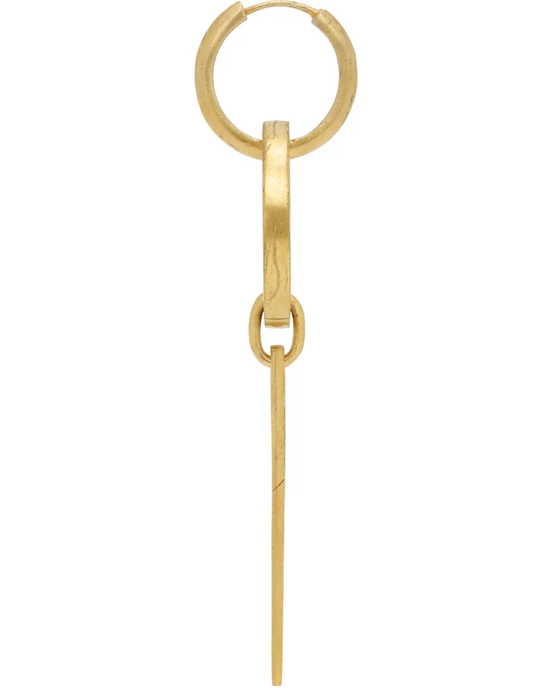 Parts Of Four Gold Mini Spike v2 Single Hoop Earring Sterling