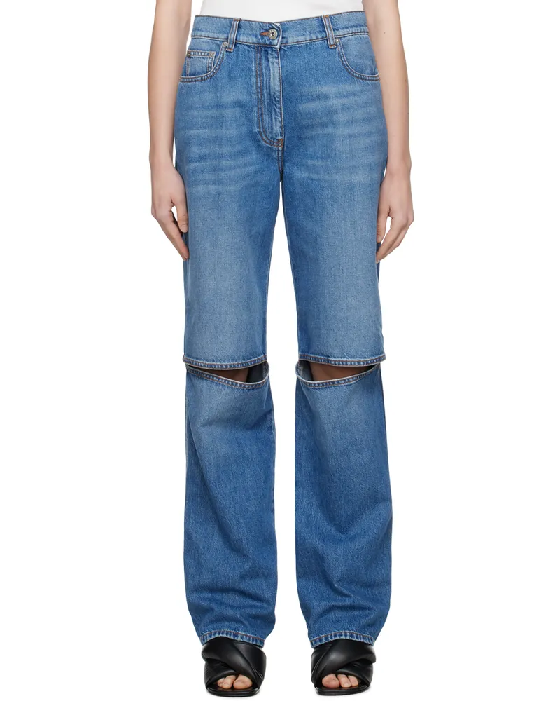 J.W.Anderson Blue Cutout Jeans 804
