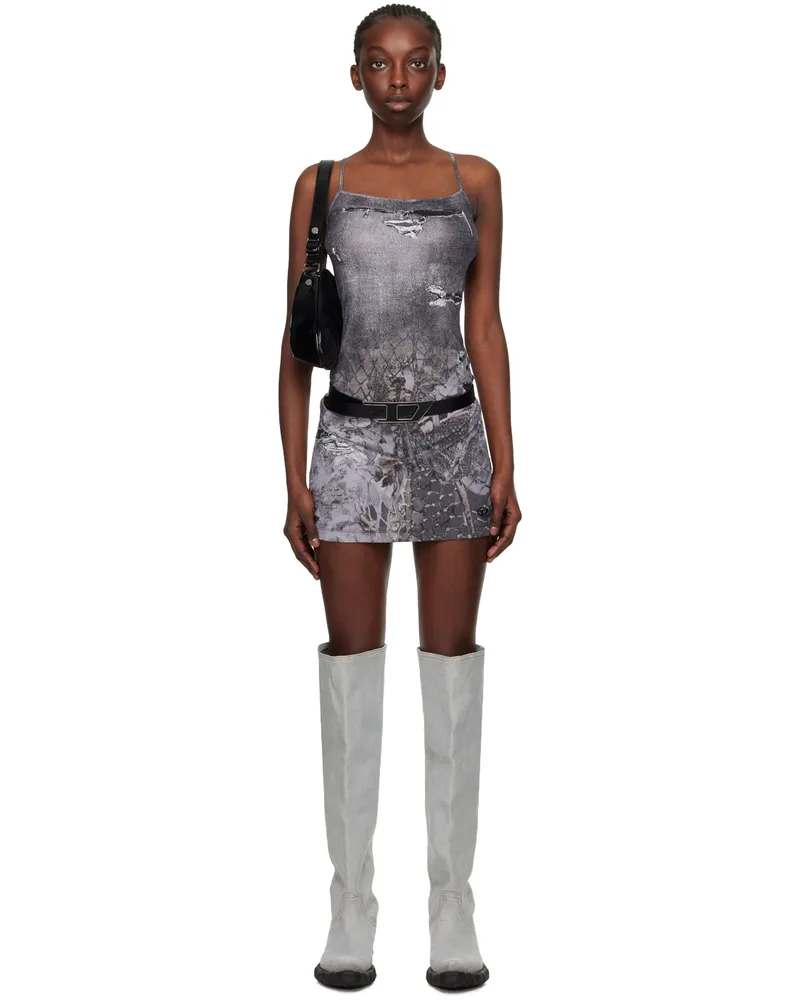 Diesel Gray D-Hoppyn Minidress 2