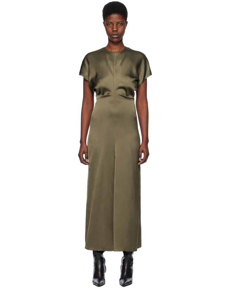 Totême Khaki Slouch Waist Maxi Dress 090