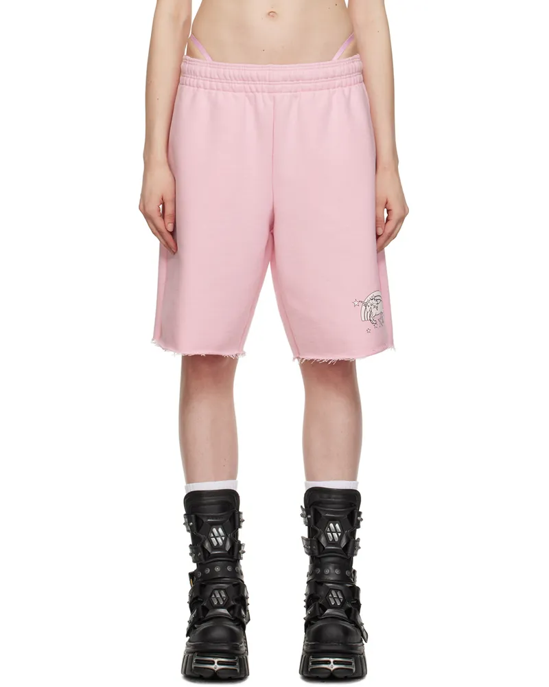 VETEMENTS Pink Magic Unicorn Shorts Baby