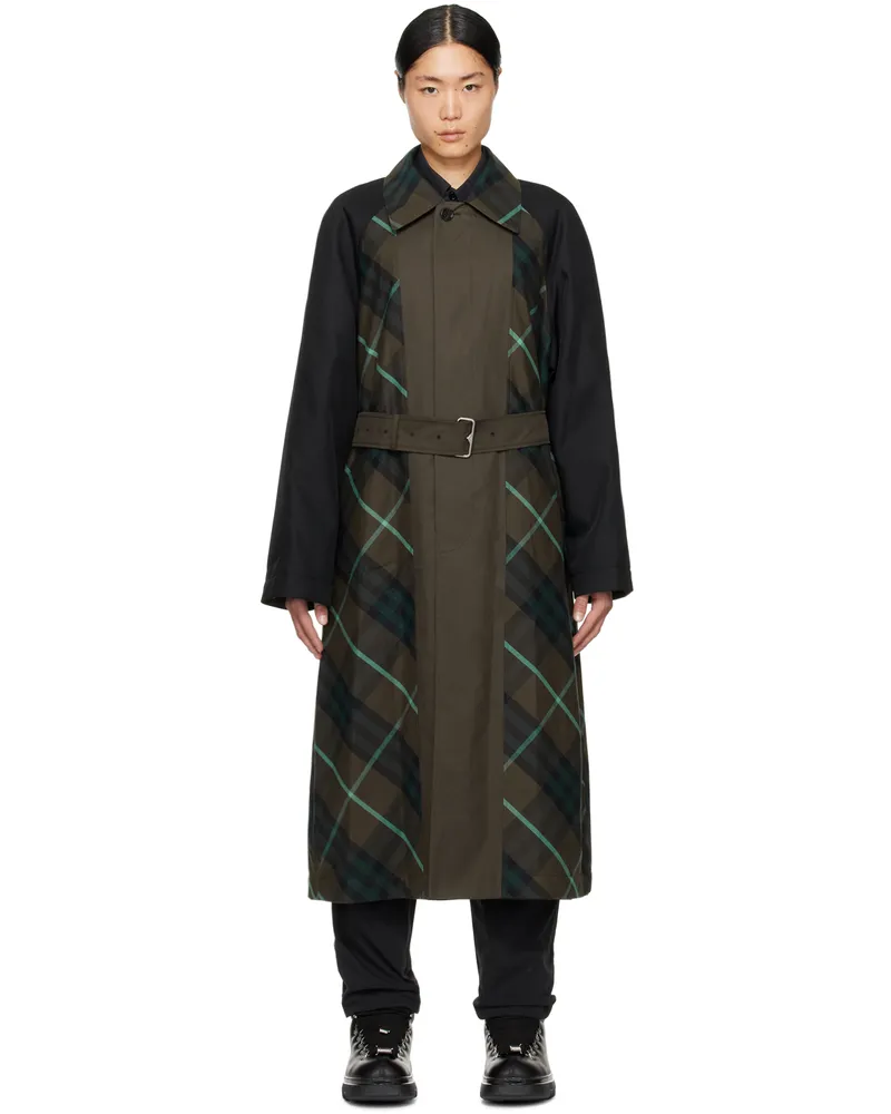 Burberry Khaki Bradford Reversible Coat Otter