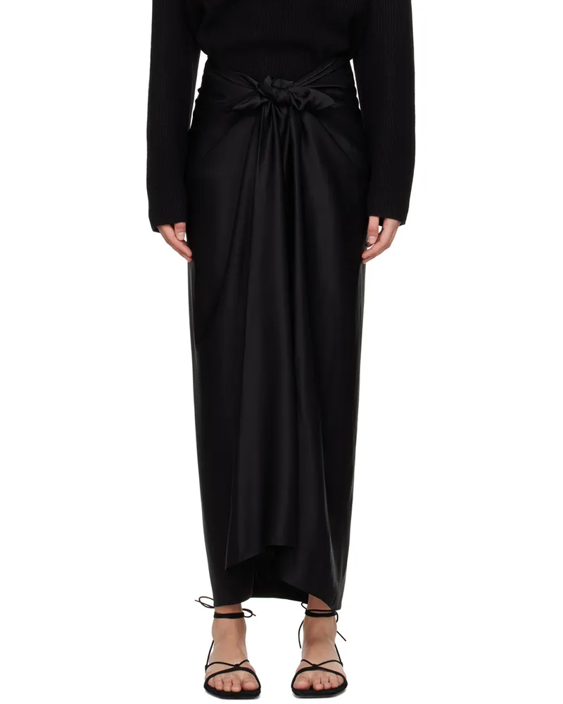 Totême Black Knot Maxi Skirt 001