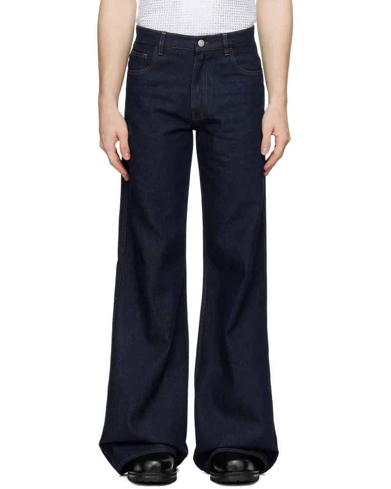 COPERNI Navy Wide Leg Jeans Blue