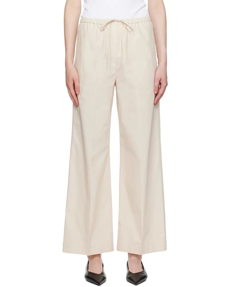Totême Beige Drawstring Trousers 009