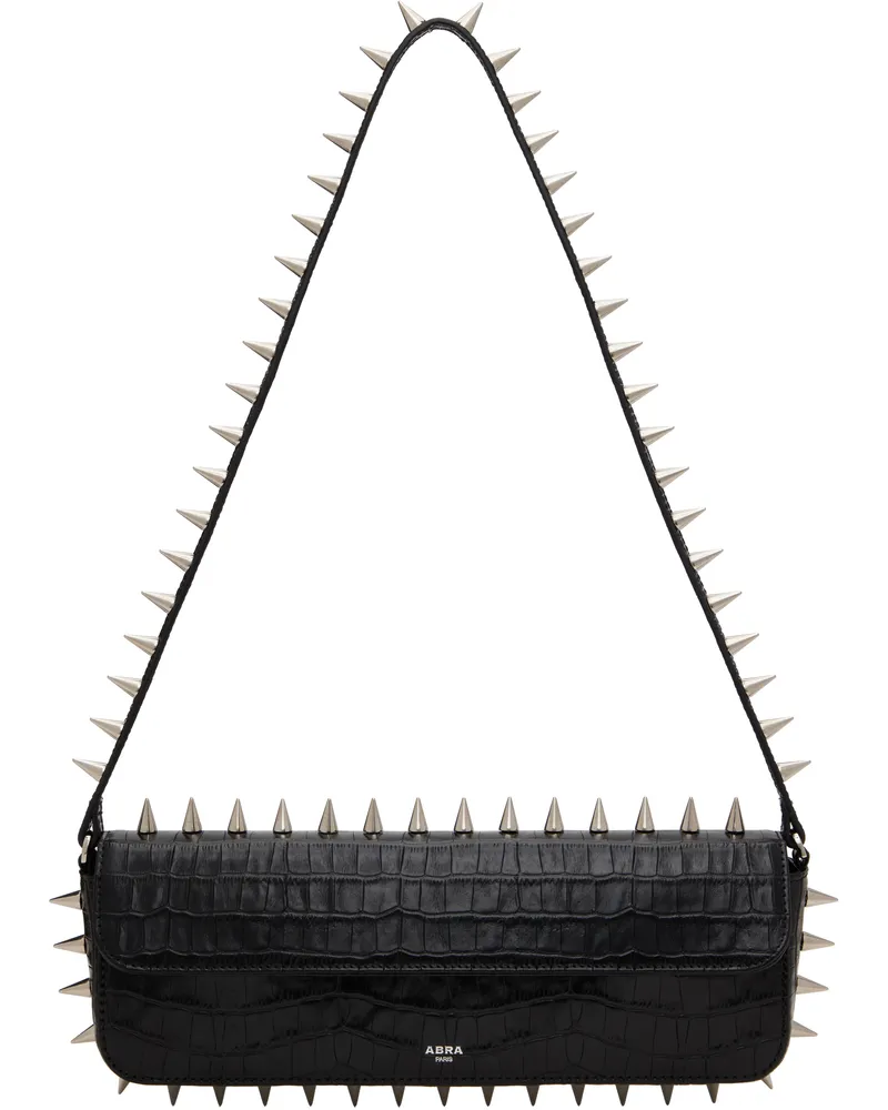 ABRA Black Spike Baguette Bag