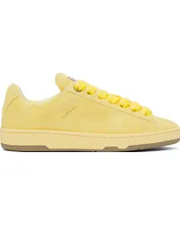 Lanvin Yellow Suede Curb Lite Sneakers Chamomile