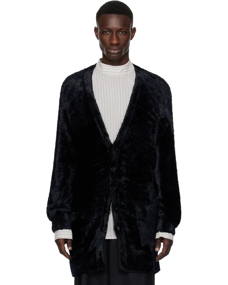 Dries van Noten Navy Viscose Cardigan Navy