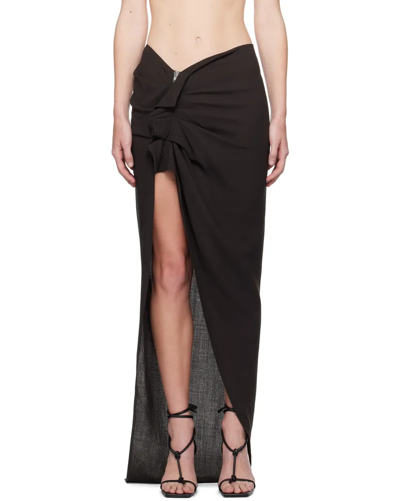 Rick Owens Gray Porterville Edfu Maxi Skirt 78