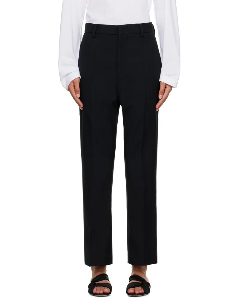 Sofie D'Hoore Black Pinched Seam Trousers Black